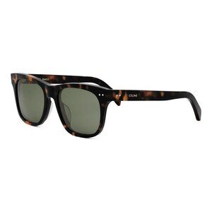 New CELINE Thin Havana Square CL40322U 52N Sunglasses Women